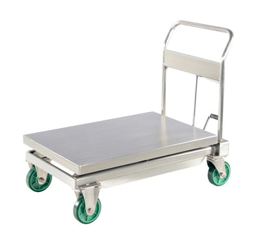 SS HYDRAULIC SCISSOR CART 1.1K 35.5X23.5